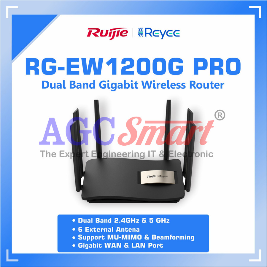 Ruijie Reyee RG EW1200GPRO Dualband Gigabit Wireless Router MESH